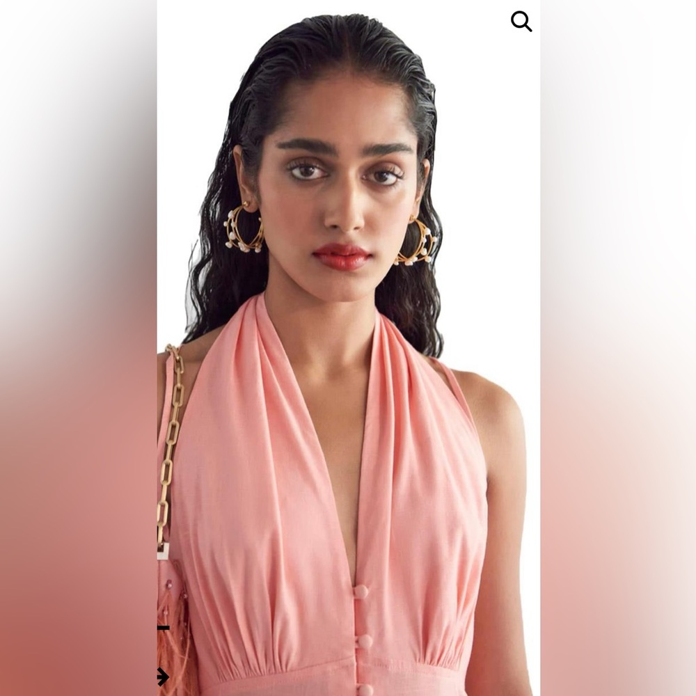 NWT Cult Gaia Ozia Linen Blend Dress - Picture 4 of 7